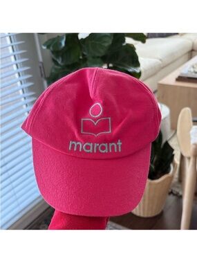 💥 SUNDAY SALE 💥 Authentic Isabel Marant Bright Pink cap w/her infamous logo